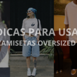 fotos urbanas com modelos usando camisetas oversized